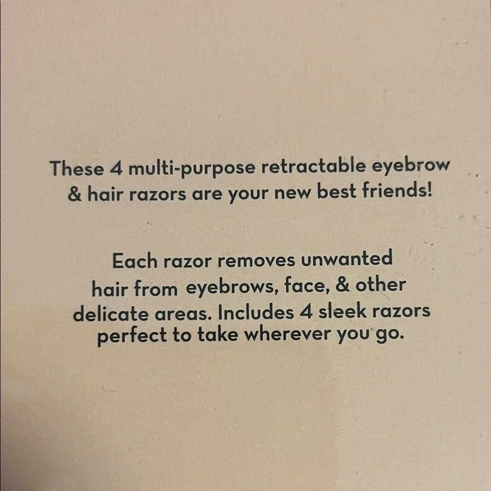 The Crème Shop Retractable Multi-Purpose Razors Set of 4, Compact, Convenient